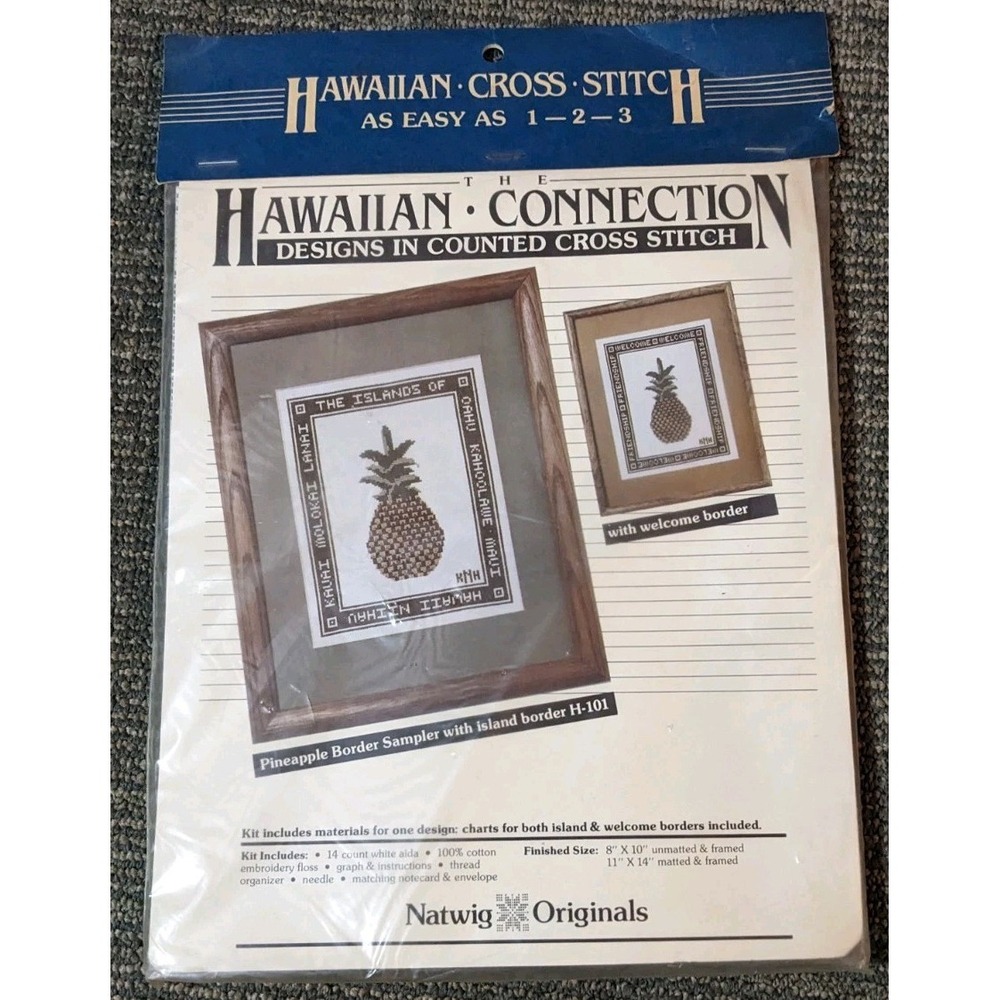 Hawaiian‎ Connections Cross Stitch Kit Island Pineapple H-101 Natwig